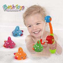 Load image into Gallery viewer, Dwi Dowellin Bath Toys Mold Free Fishing Games Swimming Whales BPA Free Water Table Pool Bath Time Bathtub Tub Toy for Toddlers Baby Kids Infant Girls Boys Age 1 2 3 4 5 6 Years Old Bathroom Fish Set
