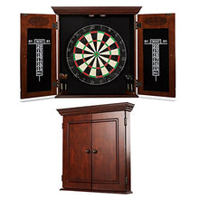 Load image into Gallery viewer, BARRINGTON BILLIARDS COMPANY Bristle Dartboard Cabinet Set: Professional Hanging Classic Sisal Dartboard with Self Healing Bristles and Accessories
