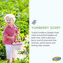Load image into Gallery viewer, TruKid Bubble Podz for Baby, Refreshing Bubble Bath for Sensitive &amp; Soft Skin, pH balanced for eye sensitivity, Enriched with Vitamin E, Aloe &amp; Oatmeal, Yumberry Scent, All Natural Ingredients(8 Podz)
