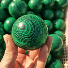 Load image into Gallery viewer, 1pc, Natural Gemstone Sphere Malachite Quartz Stone Crystal Balls Sphere for Healing
