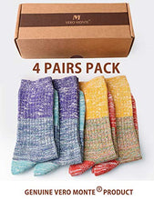 Load image into Gallery viewer, VERO MONTE 4Pairs Cotton Socks for Women -Womens Slouch Socks Cotton Crew(7-9.5)

