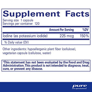 Pure Encapsulations Iodine | Supplement to Support The Thyroid and Maintain Healthy Cellular Metabolism* | 120 Capsules