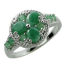 Load image into Gallery viewer, Carillon 1.12 Carat Sakota Emerald Oval Shape Natural Non-Treated Gemstone 14K White Gold Ring Engagement Jewelry for Women &amp; Men
