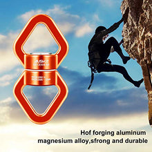 Load image into Gallery viewer, AusKit Swing Swivel, 30 KN Safest Rotational Device Hanging Accessory for Web Tree Swing, Therapy Swing, Aerial Dance, Swing Spinner Hanger, Rock Climbing, Hanging Hammocks (Orange)
