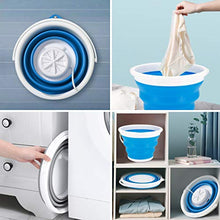 Load image into Gallery viewer, Mini Washing Machine, Formemory Portable Folding Bucket Turbo Ultrasonic Washing Machine Personal Travel Washing Machine with Remote Control for Lazy Magic Laundry Machine（Blue）
