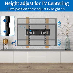 Everstone TV Wall Mount for Most 32"-65" TVs Heavy Duty Dual Arm Articulating Full Motion Tilt Swivel 14" Extension Bracket,LED,LCD,OLED&Plasma Flat Screen Curved TV,Up to VESA 400mm,Height Adjustable