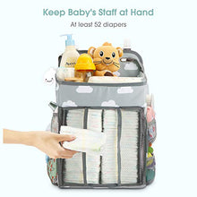 Load image into Gallery viewer, Hanging Diaper Caddy Organizer - Diaper Stacker for Changing Table, Crib, Playard or Wall &amp; Nursery Organization Baby Shower Gifts for Newborn (Gray Cloud)
