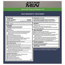Load image into Gallery viewer, 5% Minoxidil Extra Strength Hair Regrowth Treatment by Just For Men, Topical Solution for Hair Loss, Thinning &amp; Balding, Unscented, Includes Dropper, 3 Month Supply
