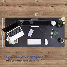 Load image into Gallery viewer, Flexispot Standing Desk 48 x 30 Inches Height Adjustable Desk Electric Sit Stand Desk Home Office Desks Whole-Piece Desk Board (Black Frame + 48 in Blacktop)
