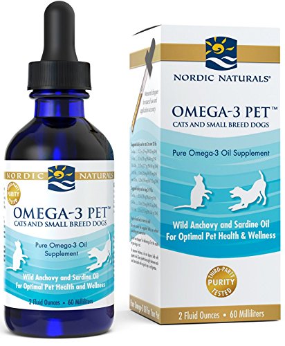 Nordic Naturals Omega 3 Pet - Fish Oil Liquid For Cats and Small Dogs, Omega-3s,EPA And DHA Supports Skin, Coat, Joint And Overall Health In Triglyceride Form For Optimal Absorption, 2 Ounces