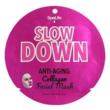 Load image into Gallery viewer, Spalife Slow Down Anti-Aging Collagen Facial Mask 10 count
