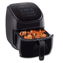 Load image into Gallery viewer, NUWAVE BRIO 3-Quart Digital Air Fryer cooking package with one-touch digital controls, 6 easy presets, precise temperature control, recipe book, wattage control, and advanced functions like PREHEAT and REHEAT
