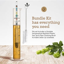 Load image into Gallery viewer, Brewer&#39;s Elite Hydrometer &amp; Test Jar - for Home Brew Beer, Wine, Mead and Kombucha - Deluxe Triple Scale Set, Hardcase and Cloth - Specific Gravity ABV Tester
