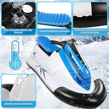 Load image into Gallery viewer, Snow Sled, Giant Snow Tube for Sledding Heavy Duty Inflatable Sled Snowmobile for Kids Adults with Reinforced Handles Pull Rope Winter Snow Toys Outdoor Play Activity
