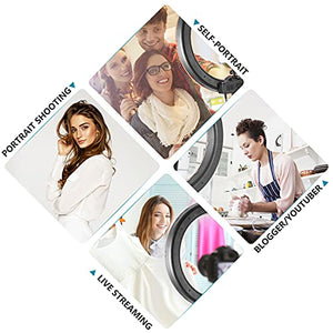 Neewer Ring Light Kit:18"/48cm Outer 55W 5500K Dimmable LED Ring Light, Light Stand, Carrying Bag for Camera,Smartphone,YouTube,TikTok,Self-Portrait Shooting, Black, Model:10088612