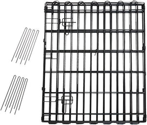 AmazonBasics Foldable Metal Pet Dog Exercise Fence Pen With Gate - 60 x 60 x 30 Inches