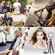 Load image into Gallery viewer, Phone Tripod LINKCOOL 360 Degree Rotation Flexible Octopus Travel Tripod for iPhone/Smartphone/Ipad/DSLR/Sports Action Camera with Bluetooth Wireless Remote Shutter - Black
