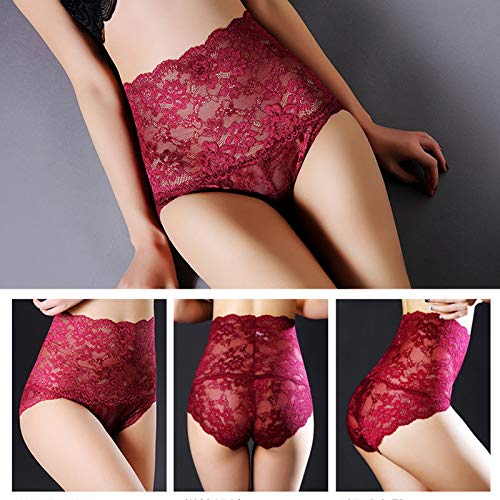 Load image into Gallery viewer, 5 Pack Women Sexy Lace Underwear Briefs Plus Size Lace Panties High Waist Hipster Panties