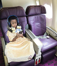 Load image into Gallery viewer, Life's Simple Answers Travel Pillow Blanket Set for Kids – Plush Monkey Travel Neck Pillow, Kids Size Travel Blanket and Matching Drawstring Backpack in This 3-Piece Travel Combo Set
