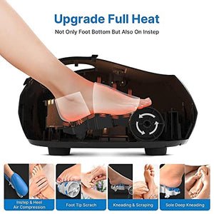 Renpho Foot Massager Machine with Full Covered Heat and Remote & Eye Massager with Heat and Vibration