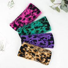 Load image into Gallery viewer, Fittia Leopard Winter Headband, Knit Ear Warmer Headband for Women, Warm and Fuzzy Cheetah Head Band, Brown
