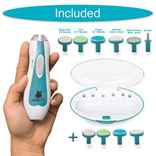 Load image into Gallery viewer, Baby Nail File Electric by Pretty MiniMe – Blue Infant Nail Clippers - Boy Baby Nail Trimmer - Safe Fingernail and Toenail Grooming Manicure Kit for Newborn Toddler and Kids - 10 File Tips
