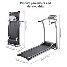 Load image into Gallery viewer, Folding Treadmill, Electric Running Machine with LCD Monitor Motorized Walking Running Machine Equipment for Home Gym (Silver)
