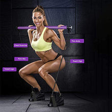 Load image into Gallery viewer, PLEASION Pilates Bar Kit with Resistance Bands, Full Body Exercise Workout Equipment for Home &amp; Gym, Pilates Stick Fitness Bar
