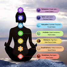 Load image into Gallery viewer, Top Plaza Bead Chakra Bracelet 7 Chakras Healing Crystals Bracelet Yoga Stone Beads Bracelets Meditation Relax Anxiety Bangle for Womens Mens

