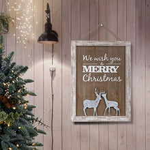 Load image into Gallery viewer, Valery Madelyn 16x12 inch Merry Christmas Wood Signs,Household Rustic Wooden Plaques,Decorative Hanging Wooden Sign Wall&amp;Door Decor Art for Holiday Decoration
