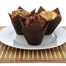 Load image into Gallery viewer, Royal Brown Tulip Style Baking Cups, Large, Sleeve of 200

