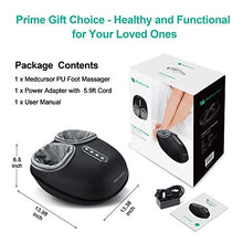 Load image into Gallery viewer, Medcursor Foot Massager Machine with Heat, Deep Kneading Massager, Delivers Relief for Tired Muscles and Plantar, Multi-Level Settings &amp; Adjustable Intensity for Home or Office Use (Black)
