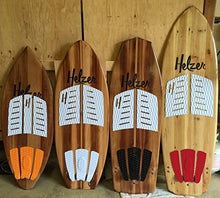Load image into Gallery viewer, Surfboard Traction Pad - 3 Piece Surf Board &amp; Skimboard Stomp Foot Pads w/Arch Bar - Superb Kick Tail Deck Grip - Fit for Longboard, Shortboard, Fish Board &amp; Skim Board - Premium &amp; Strong 3M Adhesive
