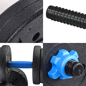 NJ508 Weight Dumbbells Set, Adjustable Weight to 22/44/66/88/110Lbs, Barbell Set for Men and Women Home Fitness Weight Set Gym Workout Exercise Training with Connecting Rod (110)