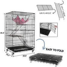 Load image into Gallery viewer, Luxury 3-Tier Kitten Cat Ferret Cage Playpen Portable Out of Big Cat Cage Cat Litter Folding Pet Cat Cage Playpen Kitten Cat Ferret Cage Portable Cat Home Fold Pet Cat Cage Playpen
