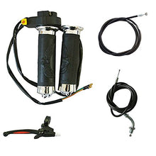 Load image into Gallery viewer, BH-Motor Clutch Lever &amp; Handlebar Throttle Grips&amp; W/Kill Switch &amp;Throttle Cable &amp; Clutch Cable for 49cc 66cc 80cc Motorized Bicycle Part
