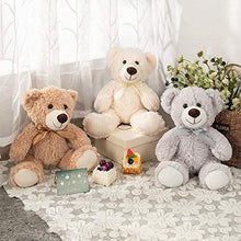 Load image into Gallery viewer, MaoGoLan Teddy Bear Stuffed Animals Plush Toys 3-Pack of Stuffed Bears 3 Colors White/Grey/Tan 13.5 Inch
