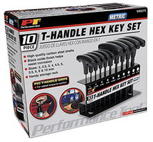 Load image into Gallery viewer, Performance Tool W80275 Metric T-Handle Hex Key Set, 10-Piece
