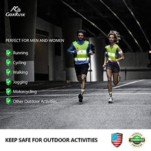 Load image into Gallery viewer, 2 Pack Reflective Vest Running Gear, Ultralight &amp; Comfy Cycling Reflective Vests with Large Pocket &amp; Adjustable Waist for Women Men, Night Runner Safety Vest + Hi Vis Armbands &amp; Bag(Medium)
