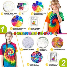 Load image into Gallery viewer, DIY Tie Dye Kits, Emooqi 32 Colours All-in-1 Tie Dye Set contain 32 Bag Pigments, Rubber Bands, Gloves, sealed bag，Apron and Table Covers for Craft Arts Fabric Textile Party DIY Handmade Project
