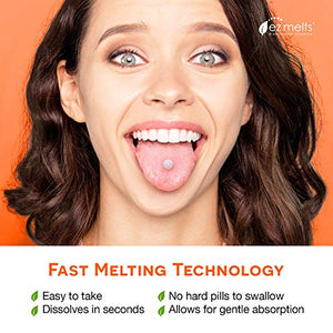 EZ Melts B6 as Pyridoxine, 50 mg, Sublingual Vitamins, Vegan, Zero Sugar, Natural Orange Flavor, 60 Fast Dissolve Tablets