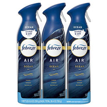 Load image into Gallery viewer, Febreze Air Freshener Spray, Ocean, Odor Eliminator, 3 Count , 8.8 Ounce (Pack of 3)
