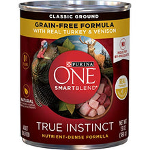Load image into Gallery viewer, Purina ONE Grain Free, Natural Pate Wet Dog Food, SmartBlend True Instinct With Real Turkey &amp; Venison - (12) 13 oz. Cans
