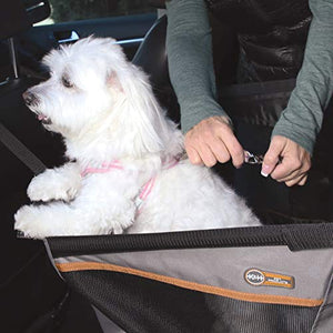 K&H PET PRODUCTS Buckle N' Go Dog Car Seat for Pets, Gray, Large (21" x 19" x 19")