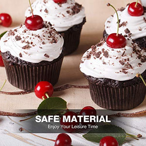 1000 Pieces Mini Cupcake Liners for Baking Liners Paper Cupcake Wrappers Bulk Cup Cake Cases Muffin Baking Paper Cups for Candy Cooking Standard Size (Brown White Nature,1.97 inch)