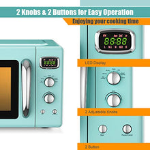Load image into Gallery viewer, COSTWAY Retro Countertop Microwave Oven, 0.9Cu.ft, 900W Microwave Oven, with 5 Micro Power, Defrost &amp; Auto Cooking Function, LED Display, Glass Turntable and Viewing Window, Child Lock
