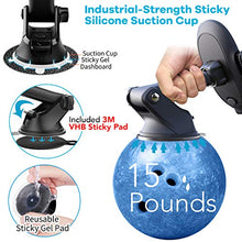 Load image into Gallery viewer, Suction Cup Phone Holder for Windshield/Dashboard/Window, Universal Dashboard &amp; Windshield Sturdy Suction Cup Car Phone Mount with Strong Sticky Gel Pad,Compatible W/ iPhone, Samsung &amp;Other Smartphone
