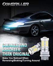 Load image into Gallery viewer, Combriller 3157 LED Bulb White 6000K, 3056 3156 3057 4157 led bulb with Projector Replacement for led reverse lights turn signal bulb brake light bulb tail light bulb parking light bulb, pack of 2

