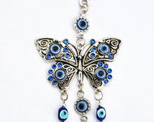 Load image into Gallery viewer, Betterdecor Blue Evil Eye with Butterfly Hanging Decoration Ornament (with a Pouch)-003
