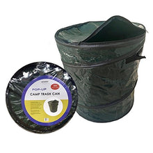 Load image into Gallery viewer, Oswego Pop-Up Collapsible Travel Camping Garbage Trash Recycle Cans, 30 Gallon (Dark Green, 1)
